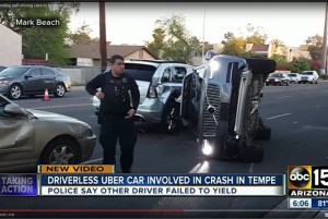 Autonomous car crash