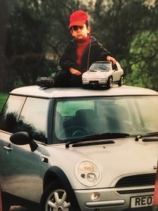 My son Junaid with a Mini and a mini-Mini